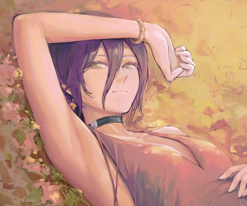 Anime Character Lying Down — Yellow, Calm