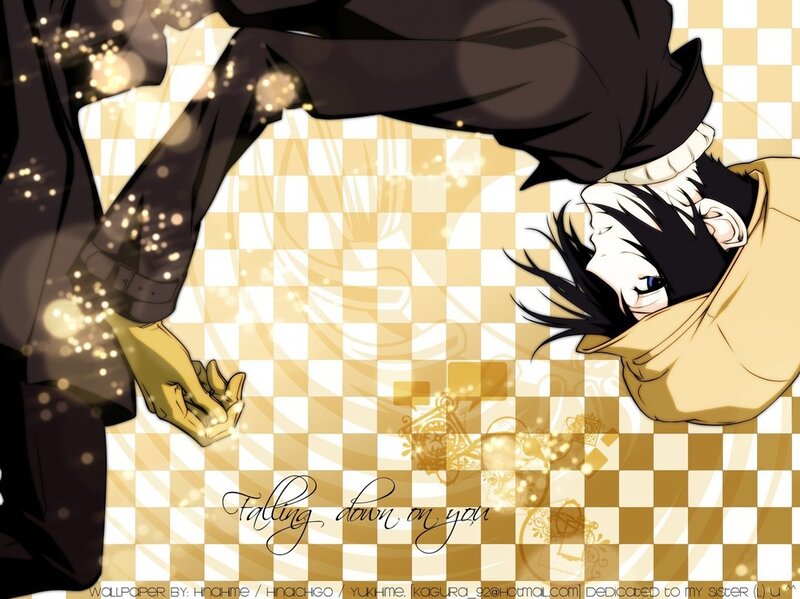 Anime Character Lying Down — Yellow, Dramatic