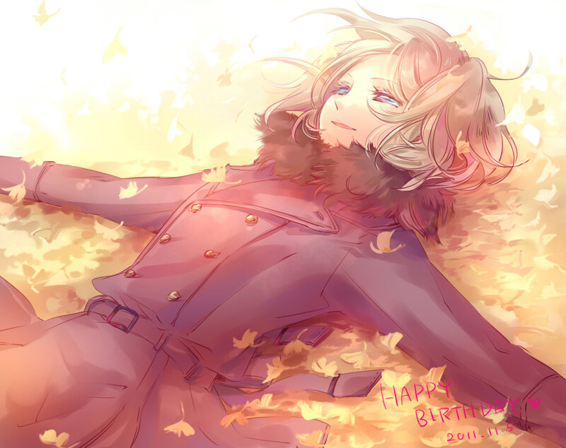 Anime Character Lying Down — Yellow, Serene