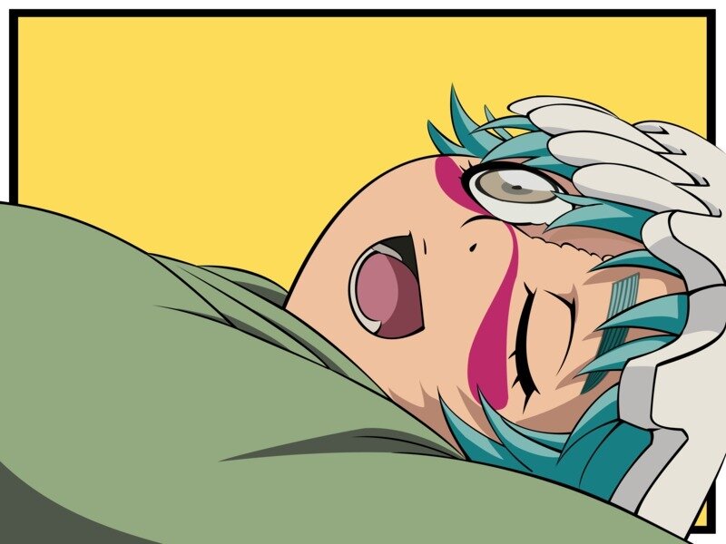 Anime Character Lying Down — Yellow