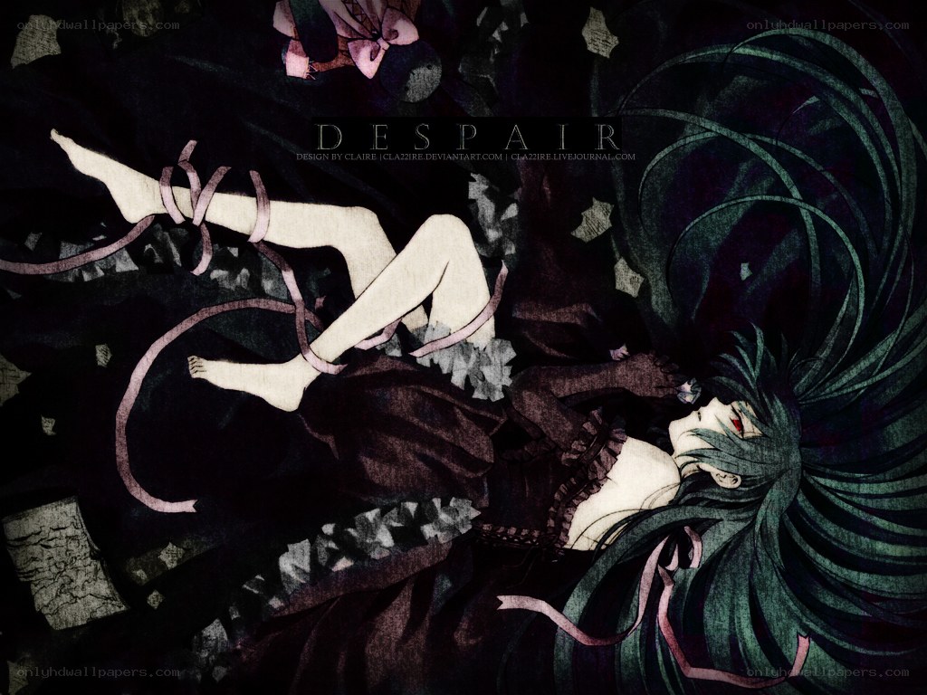 Anime character lying on ground