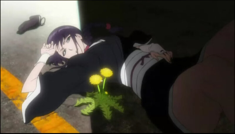 Anime Character Lying on Ground — Black