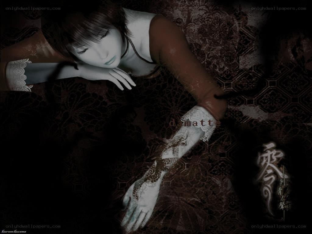 anime character lying on patterned surface