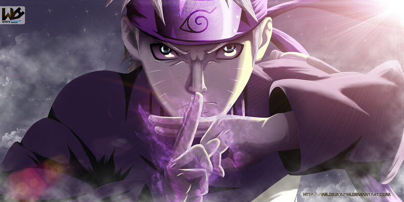 Anime Character Making Hand Sign — Purple