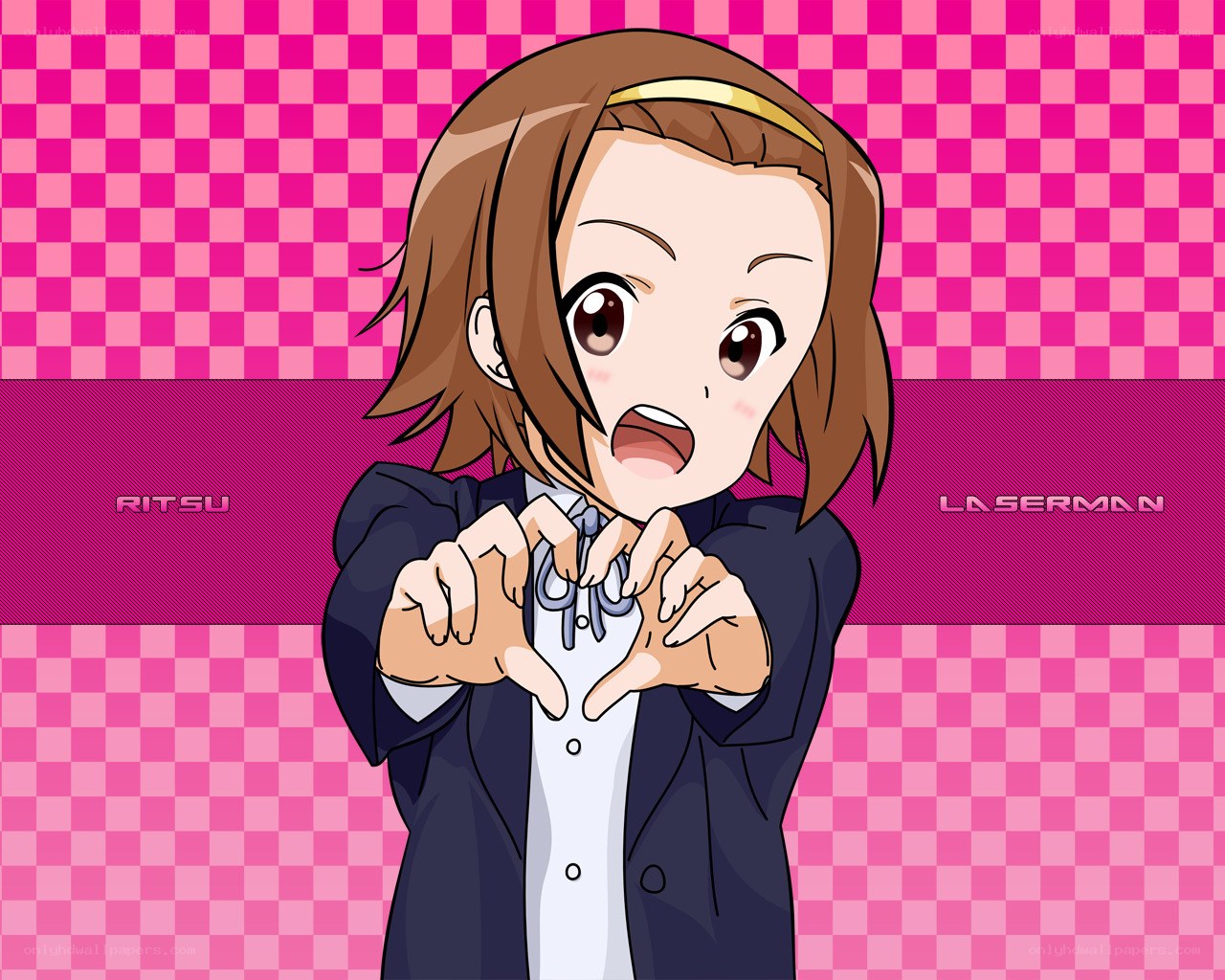 anime character making heart gesture