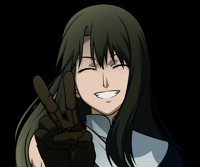 anime character making peace sign