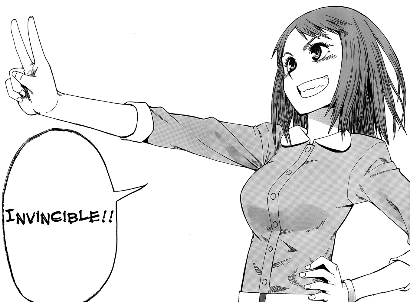 anime character making peace sign