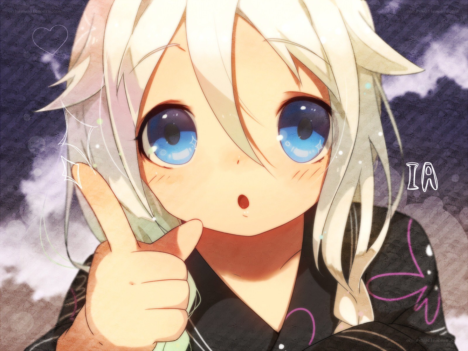 anime character making peace sign