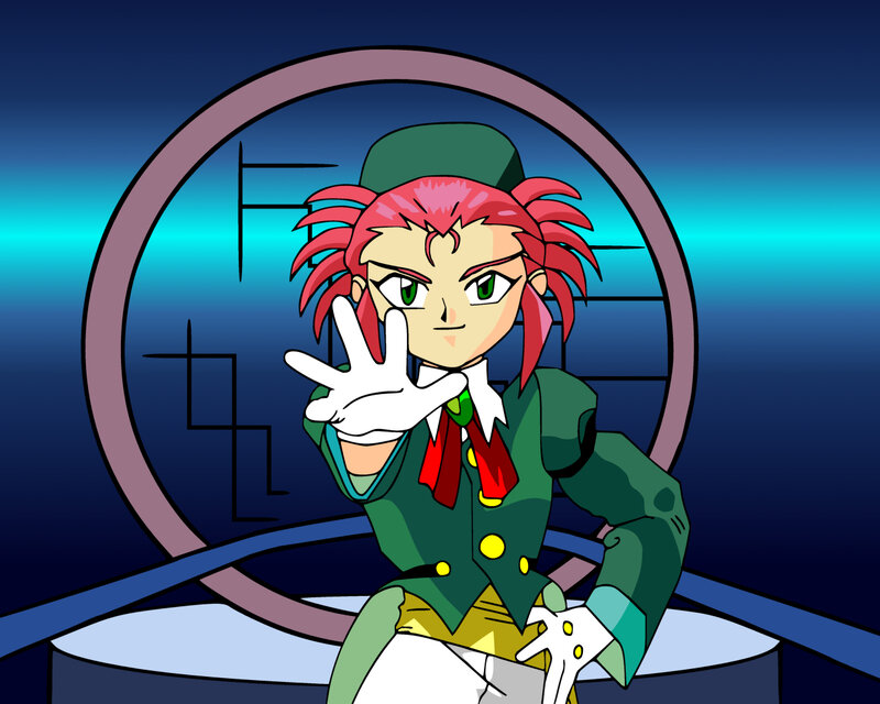 anime character making peace sign