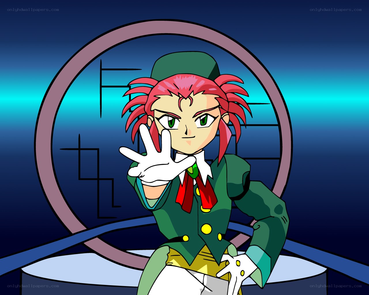 anime character making peace sign