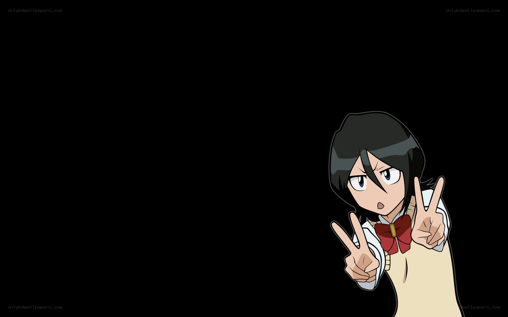 anime character making peace signs