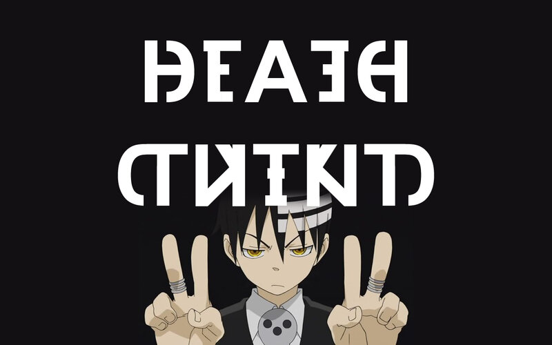 Anime Character Making Peace Signs — Black