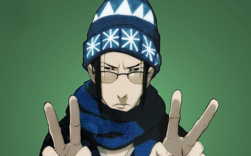 Anime Character Making Peace Signs — Green