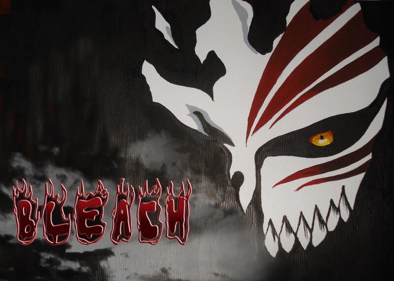 Anime Character Mask — Black, Dramatic, Digital Art
