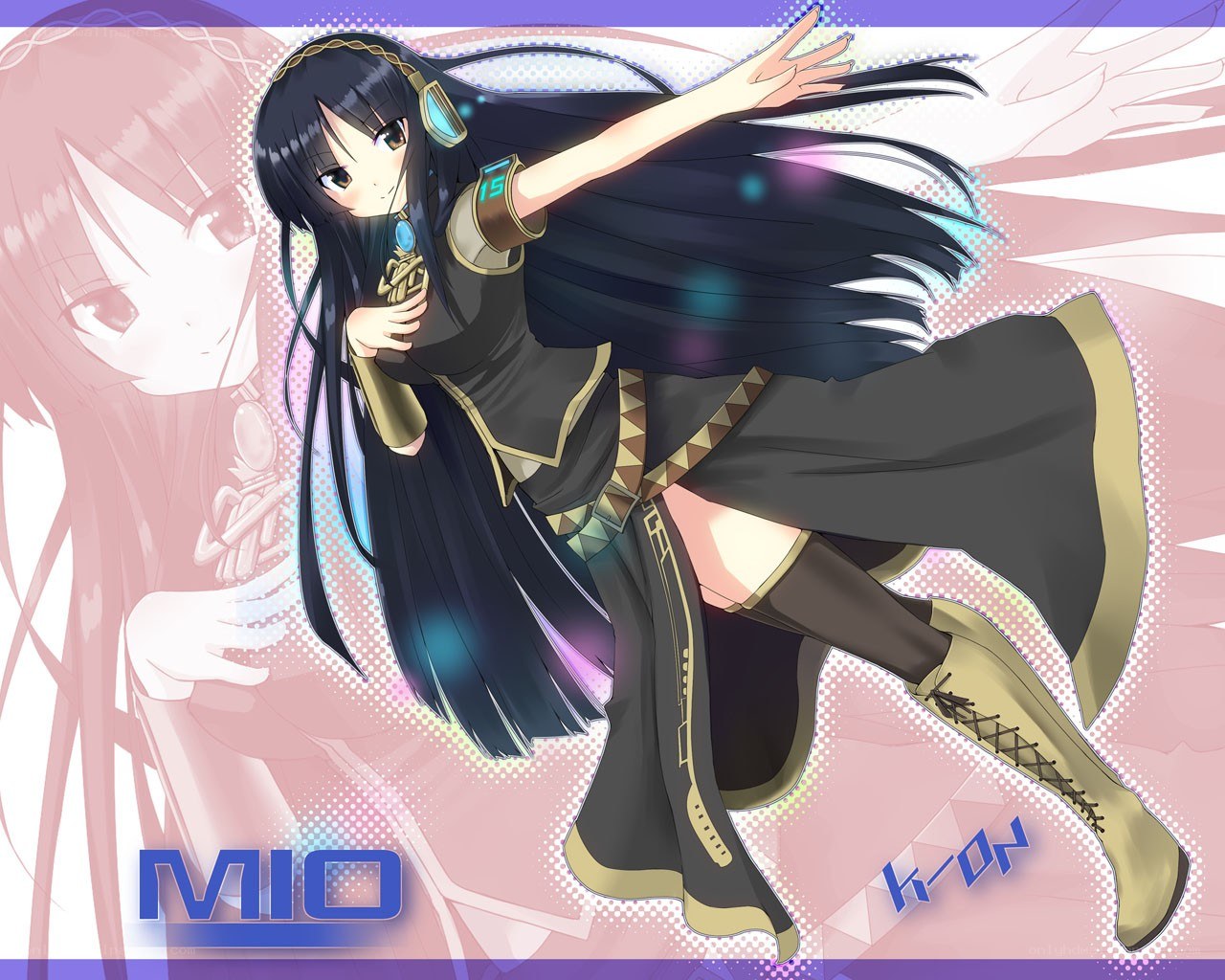 Anime character Mio in action