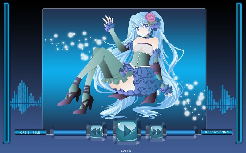 anime character music player