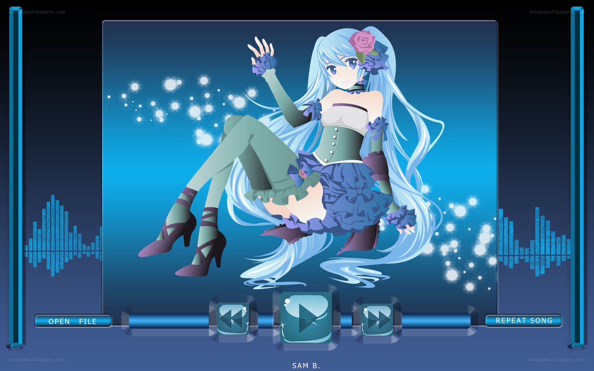 anime character music player