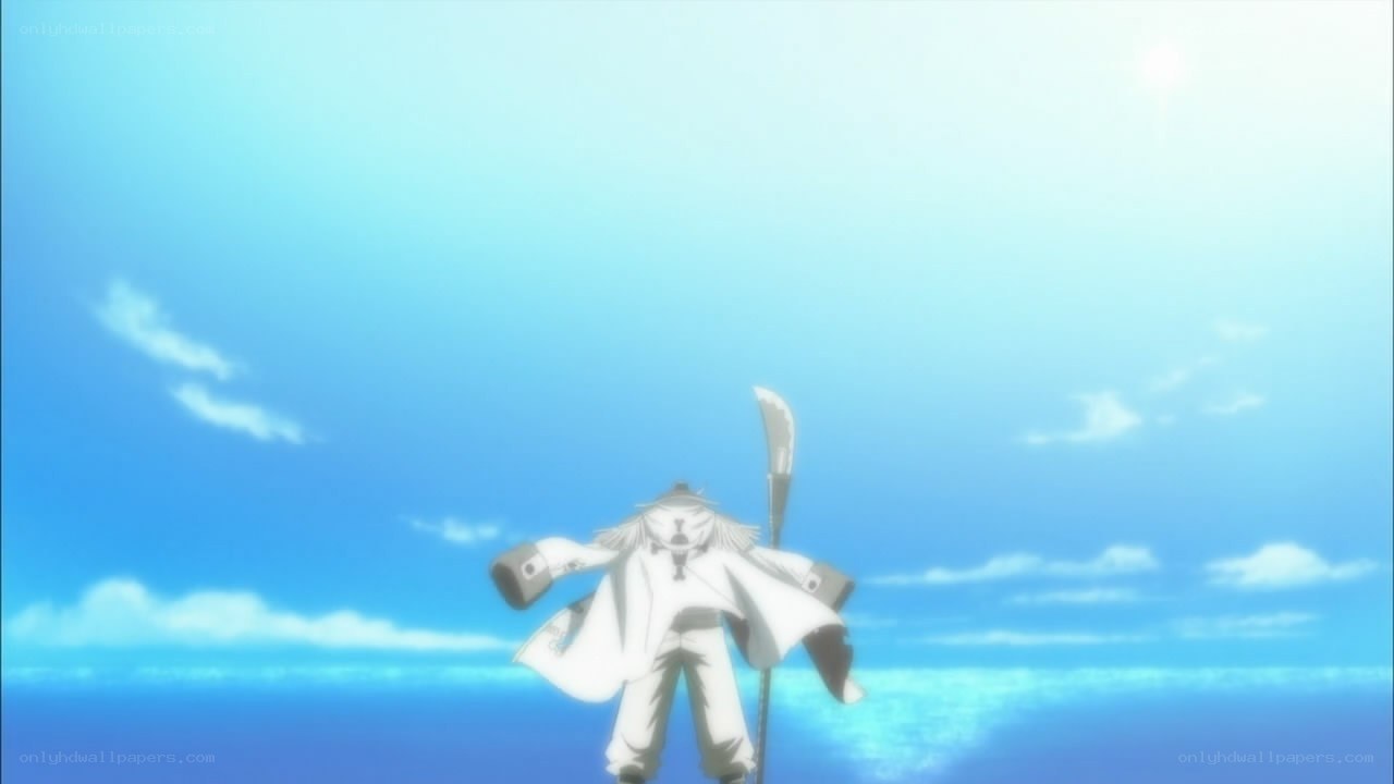 anime character on a beach