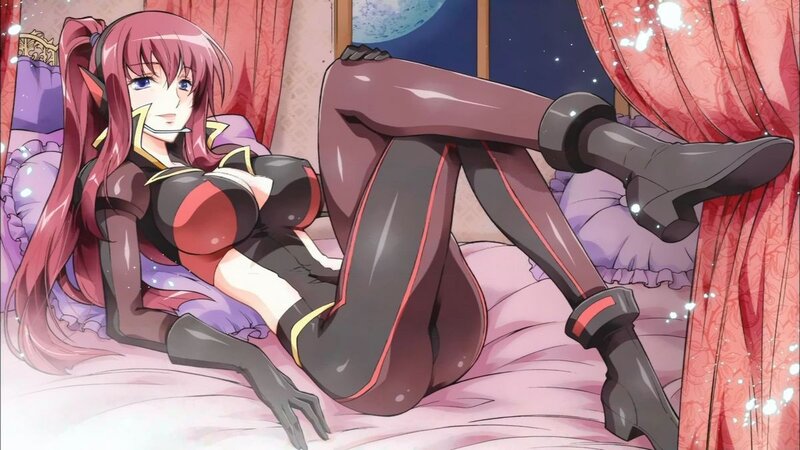 anime character on a bed