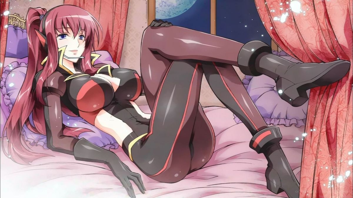 anime character on a bed