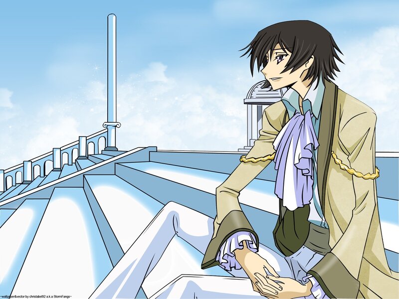 anime character on a bridge