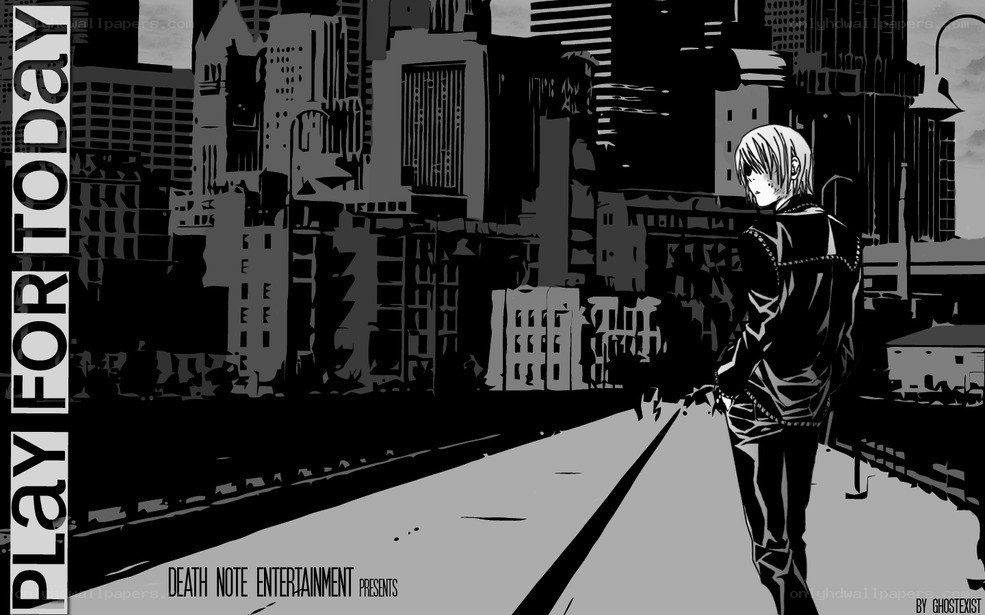 anime character on a bridge
