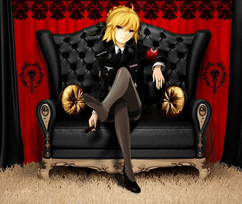 anime character on a couch