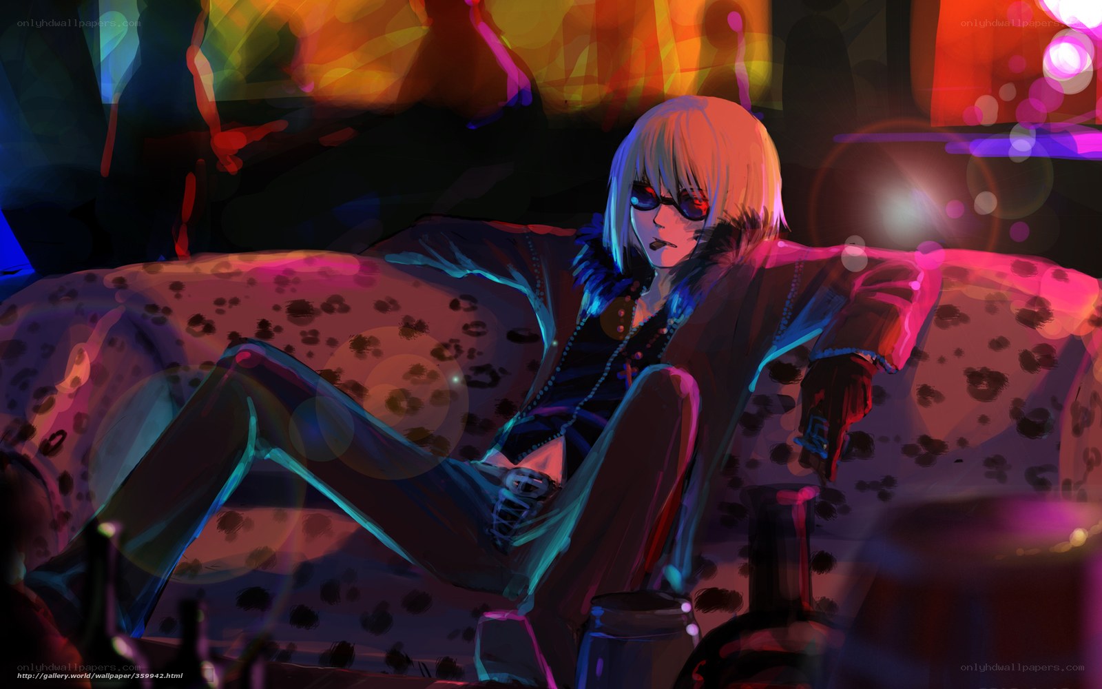 Anime character on a couch