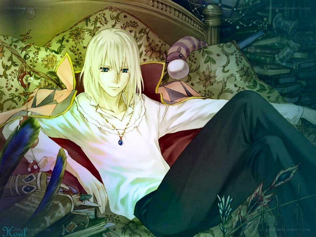 anime character on a couch