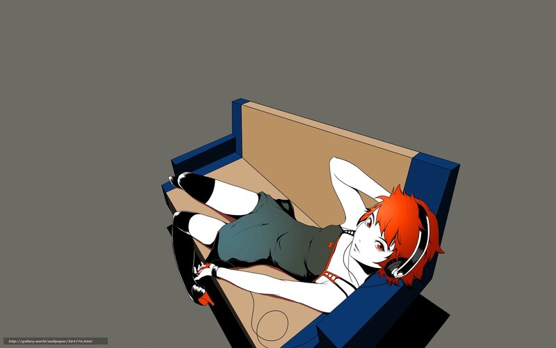 anime character on a couch