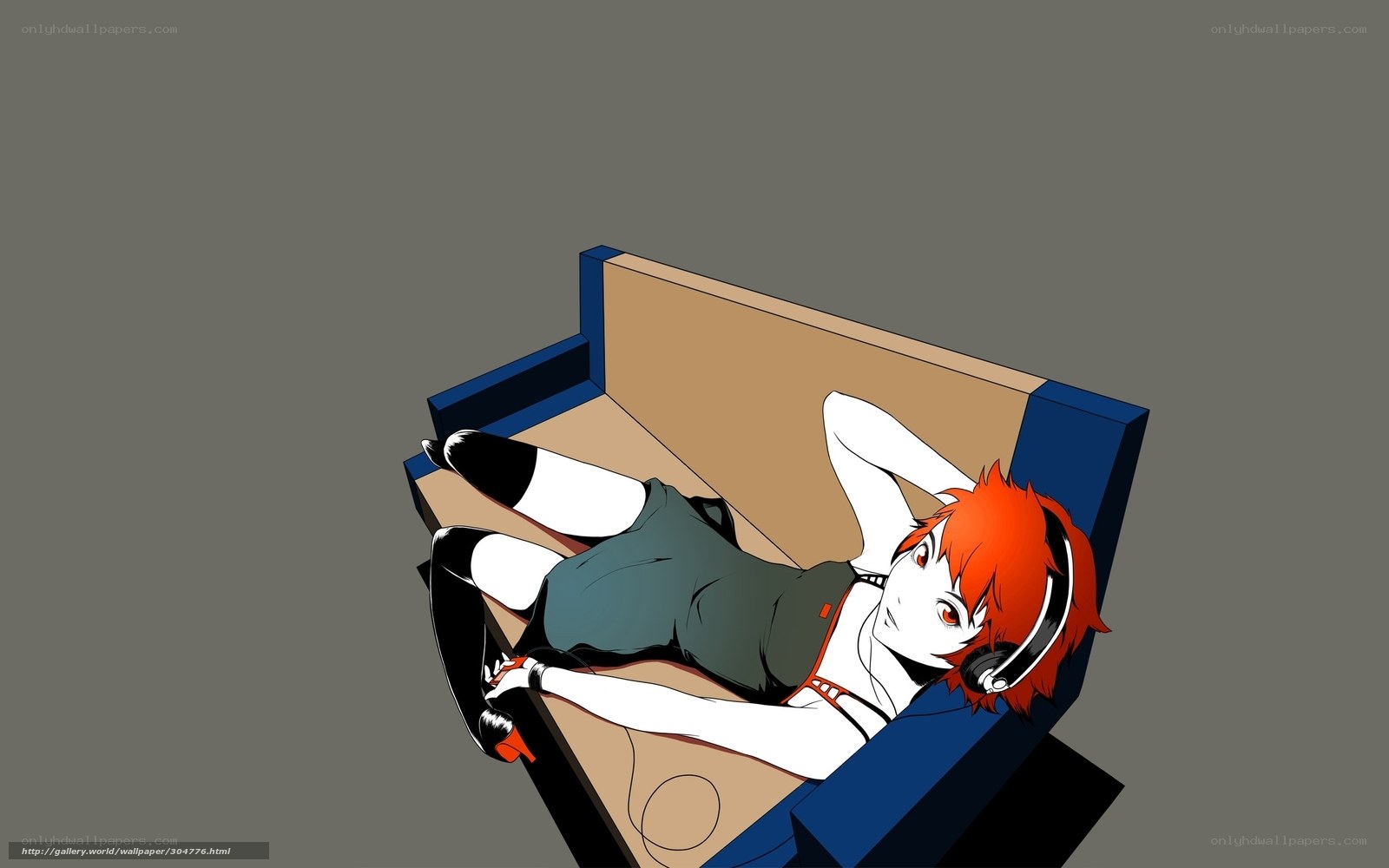 anime character on a couch