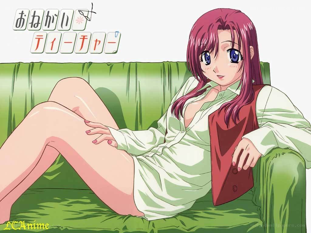 Anime character on a green couch