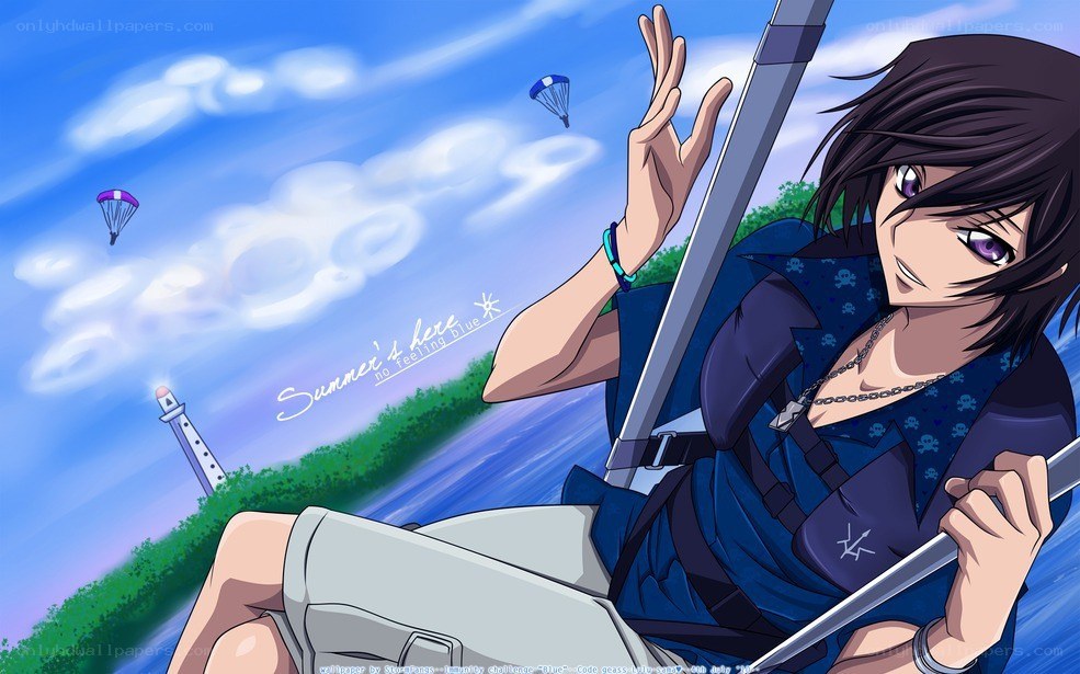 anime character on a parasail