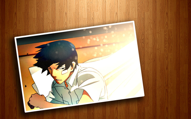anime character on a photo