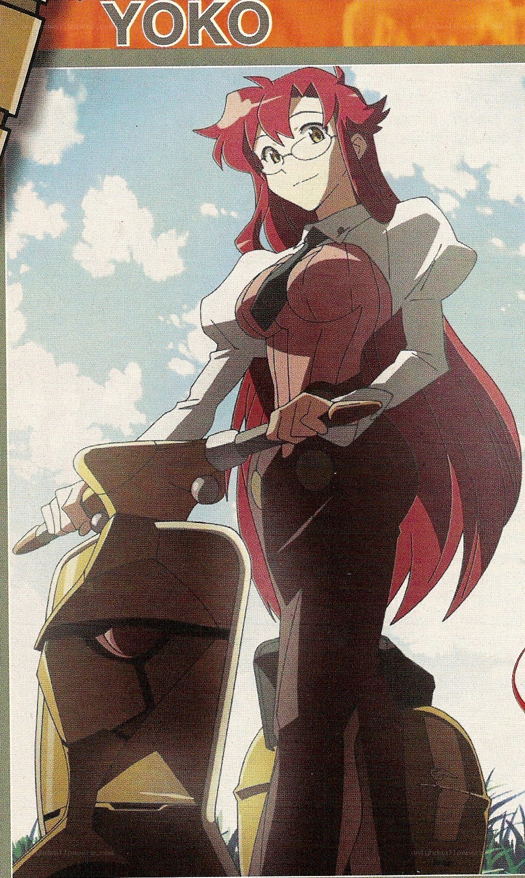 Anime character on a scooter