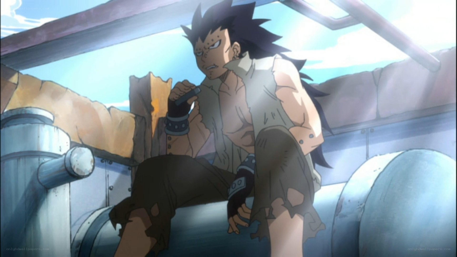 anime character on a ship