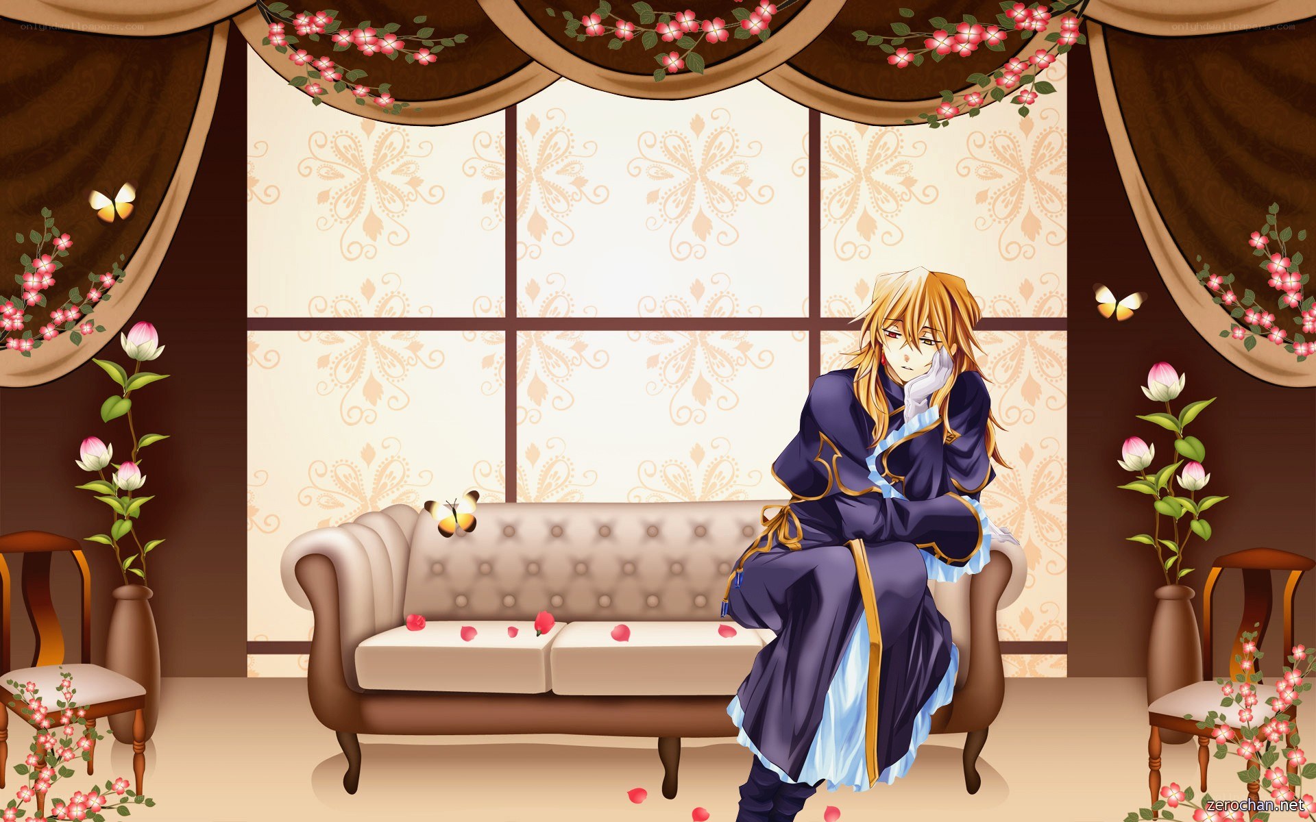 anime character on a sofa