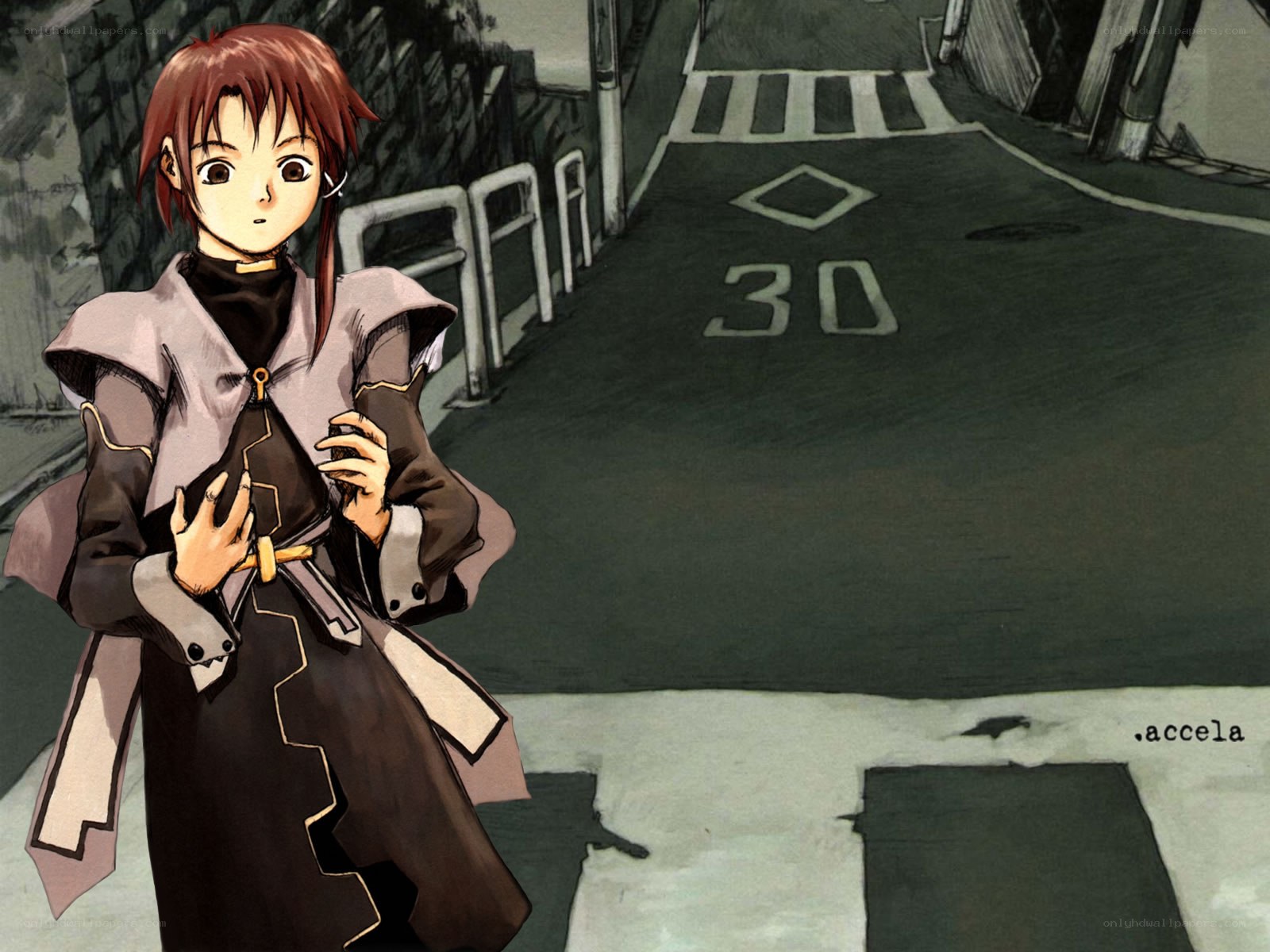 anime character on a street