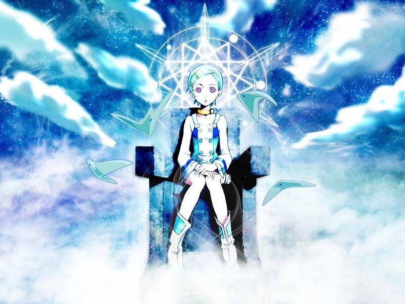 anime character on a throne