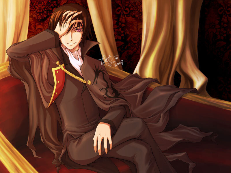 anime character on a throne