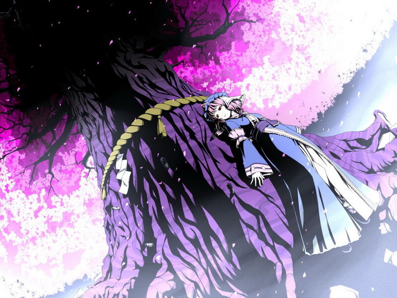 Anime character on a tree