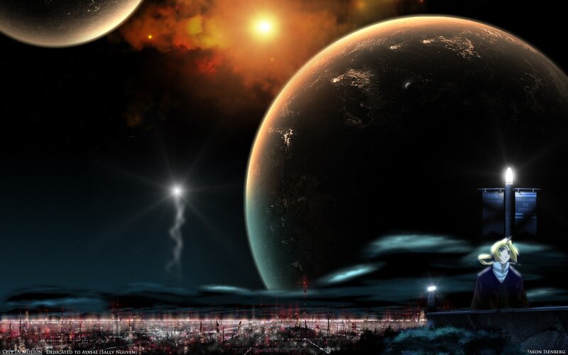 Anime character on alien planet