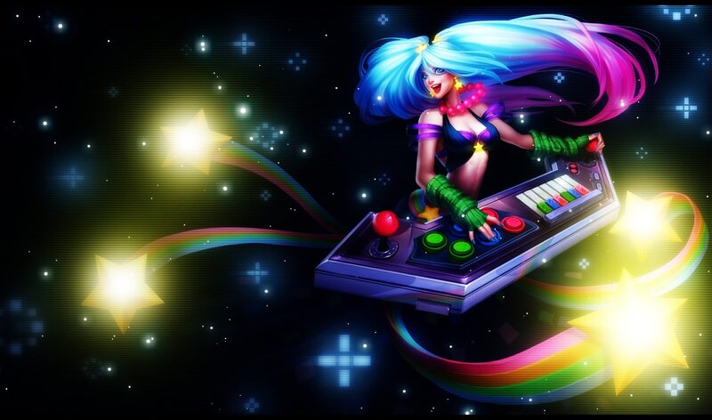 Anime Character on Arcade Console