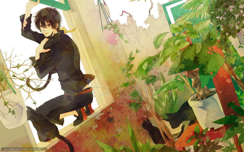 Anime Character on Balcony — Green