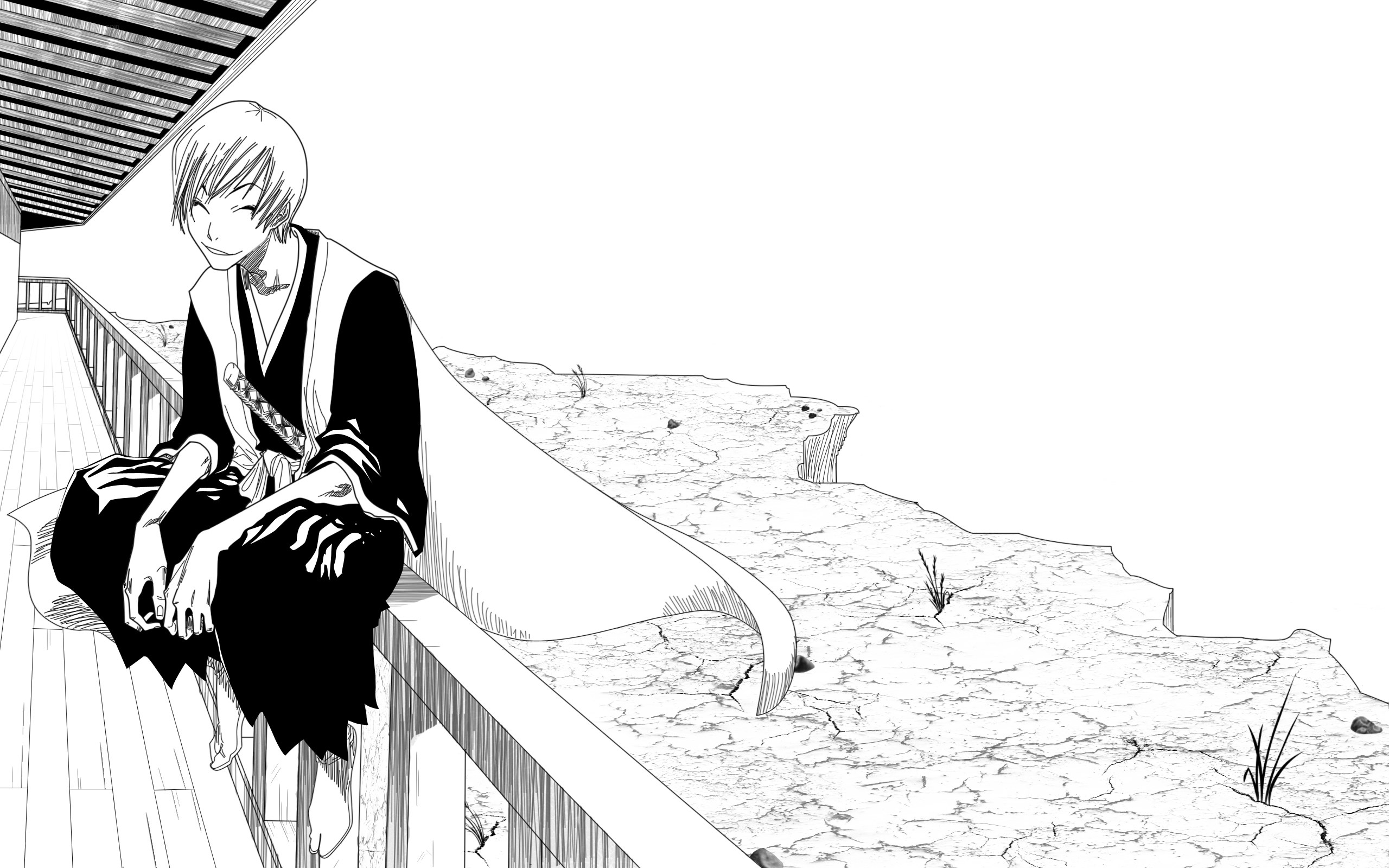 anime character on balcony
