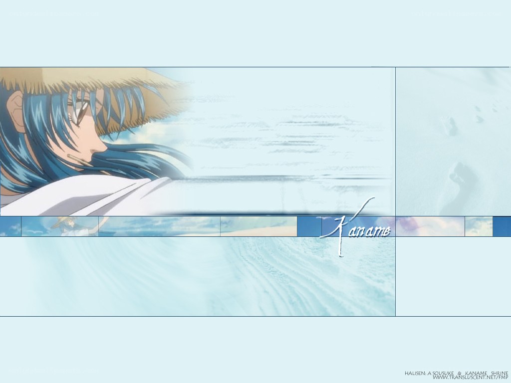 Anime character on beach