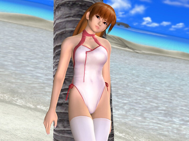 anime character on beach