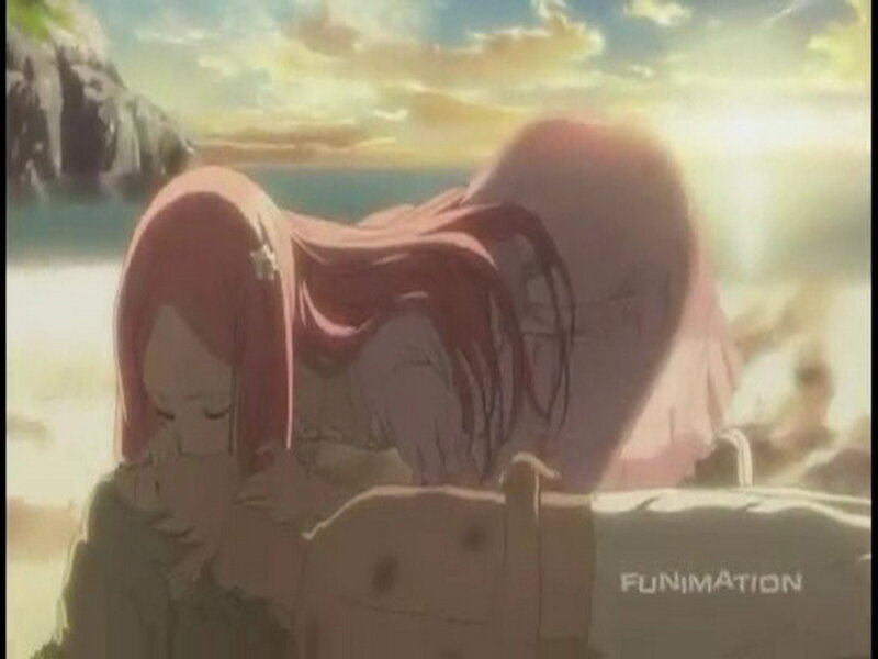 Anime Character on Beach — Yellow