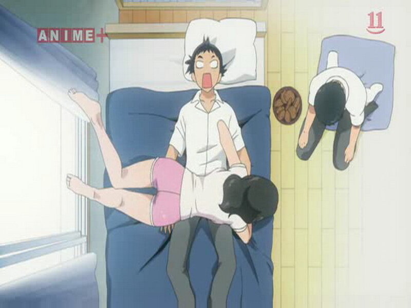 Anime character on bed