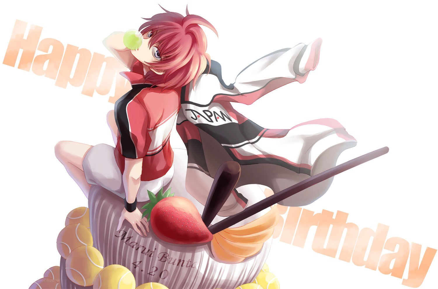 Anime character on birthday cake